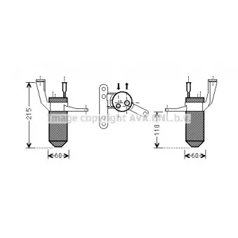 Filtre déshydratant, climatisation AVA QUALITY COOLING RTD428