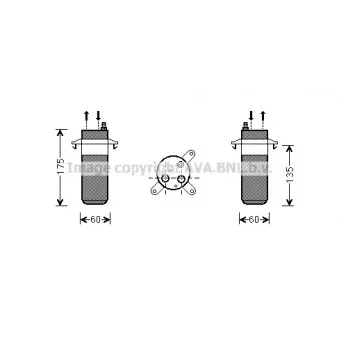 Filtre déshydratant, climatisation AVA QUALITY COOLING RTD446