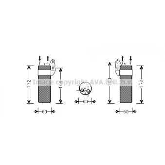 Filtre déshydratant, climatisation AVA QUALITY COOLING RTD450