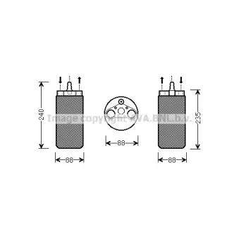 Filtre déshydratant, climatisation AVA QUALITY COOLING RTD453