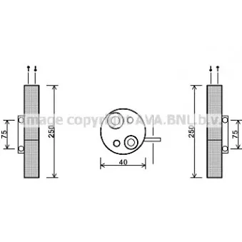 Filtre déshydratant, climatisation AVA QUALITY COOLING RTD455