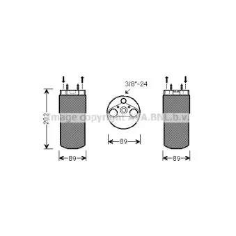 Filtre déshydratant, climatisation AVA QUALITY COOLING RTD555