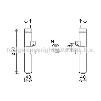Filtre déshydratant, climatisation AVA QUALITY COOLING RTD557