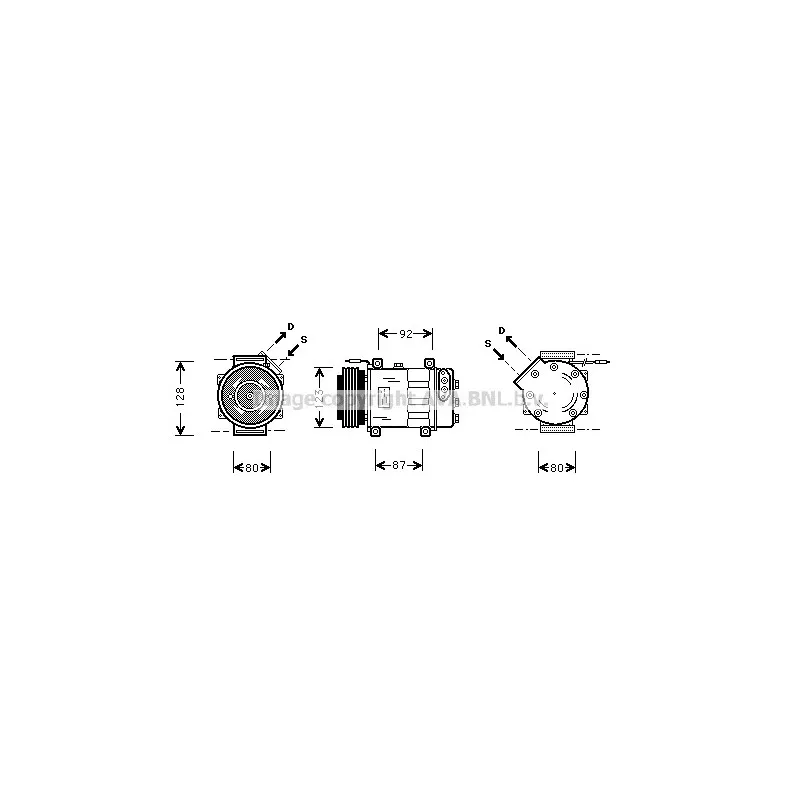 Compresseur, climatisation AVA QUALITY COOLING RTK037
