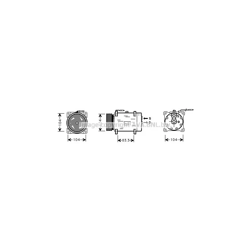Compresseur, climatisation AVA QUALITY COOLING RTK038