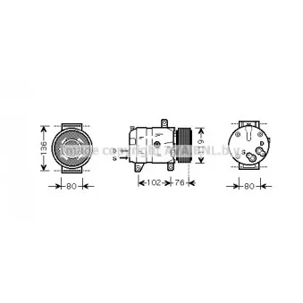 Compresseur, climatisation AVA QUALITY COOLING RTK069