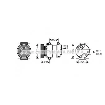 Compresseur, climatisation AVA QUALITY COOLING RTK103