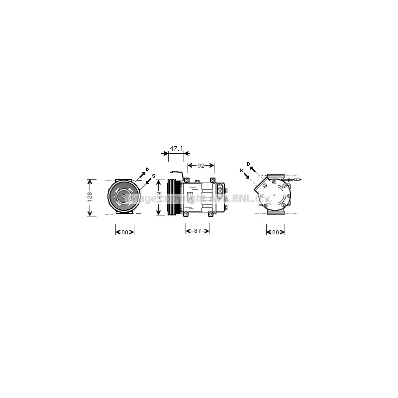 Compresseur, climatisation AVA QUALITY COOLING RTK106