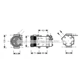 Compresseur, climatisation AVA QUALITY COOLING RTK127