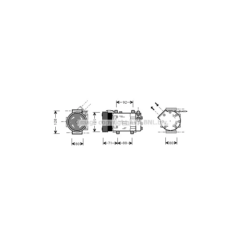 Compresseur, climatisation AVA QUALITY COOLING RTK127