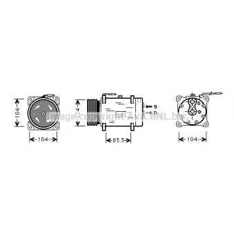 Compresseur, climatisation AVA QUALITY COOLING RTK244