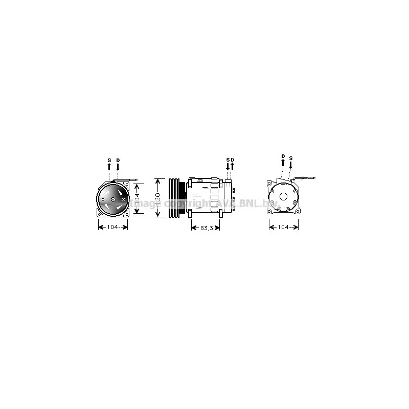 Compresseur, climatisation AVA QUALITY COOLING RTK282
