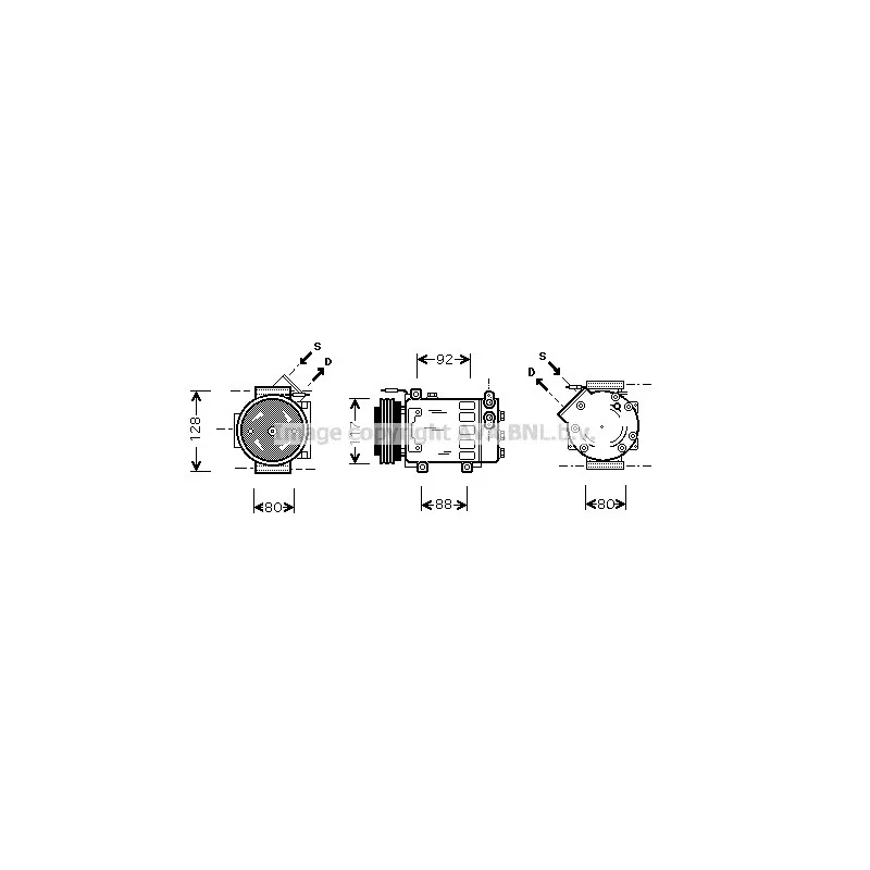 Compresseur, climatisation AVA QUALITY COOLING RTK285