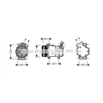 Compresseur, climatisation AVA QUALITY COOLING RTK331