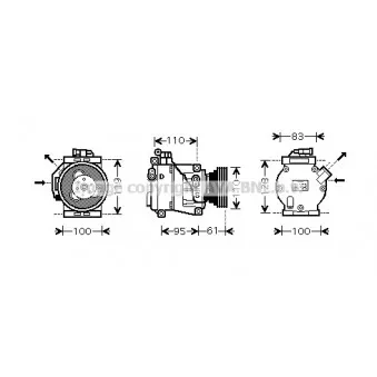 Compresseur, climatisation AVA QUALITY COOLING RTK368