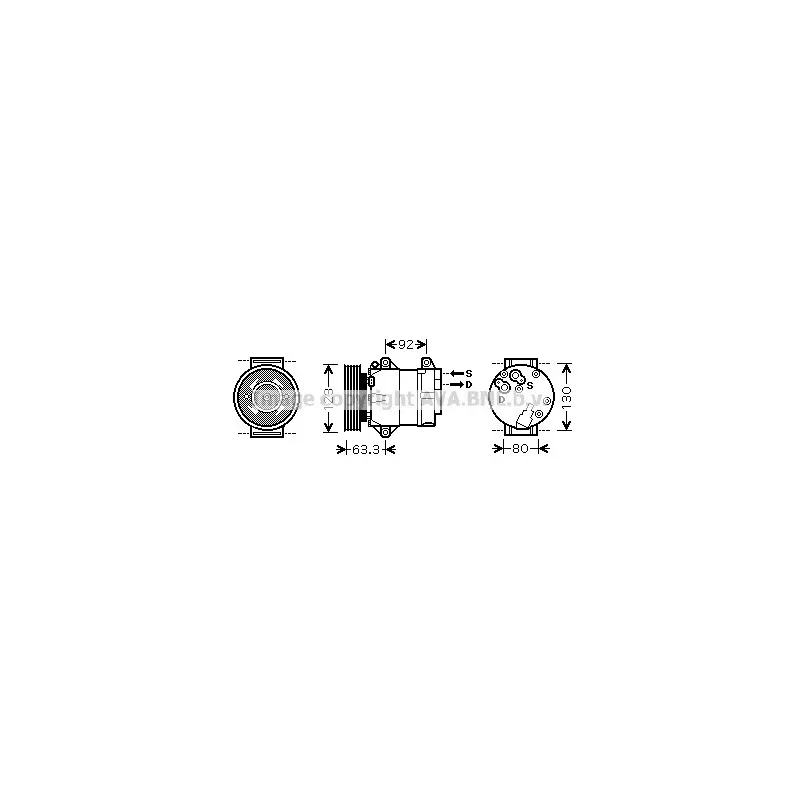 Compresseur, climatisation AVA QUALITY COOLING RTK369