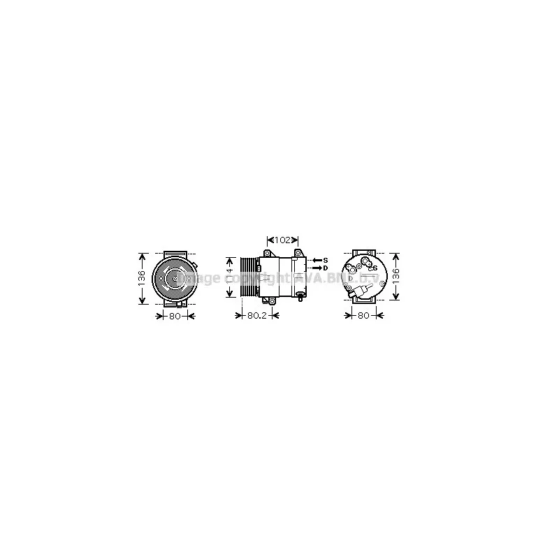 Compresseur, climatisation AVA QUALITY COOLING RTK383
