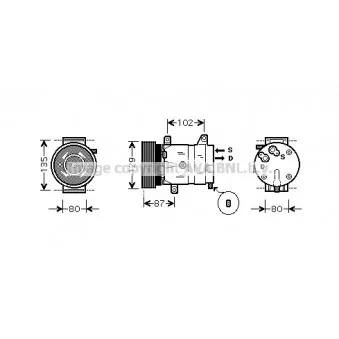 Compresseur, climatisation AVA QUALITY COOLING RTK386