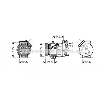 Compresseur, climatisation AVA QUALITY COOLING RTK393