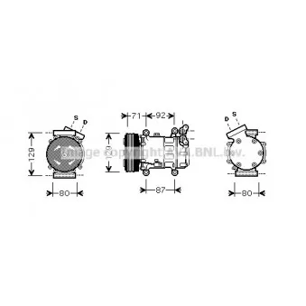 Compresseur, climatisation AVA QUALITY COOLING RTK401