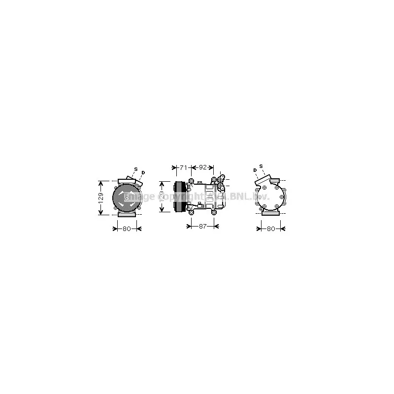 Compresseur, climatisation AVA QUALITY COOLING RTK401