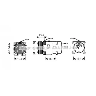Compresseur, climatisation AVA QUALITY COOLING RTK402