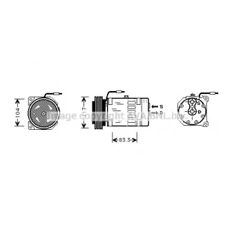 Compresseur, climatisation AVA QUALITY COOLING RTK403