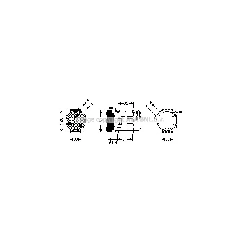 Compresseur, climatisation AVA QUALITY COOLING RTK424