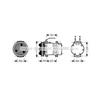 Compresseur, climatisation AVA QUALITY COOLING RTK432