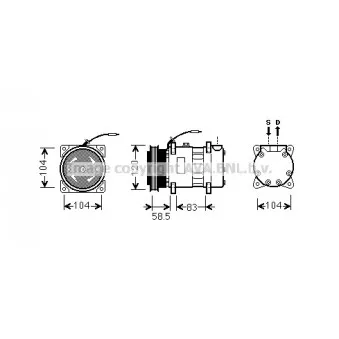 Compresseur, climatisation AVA QUALITY COOLING RTK433