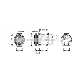 Compresseur, climatisation AVA QUALITY COOLING RTK434