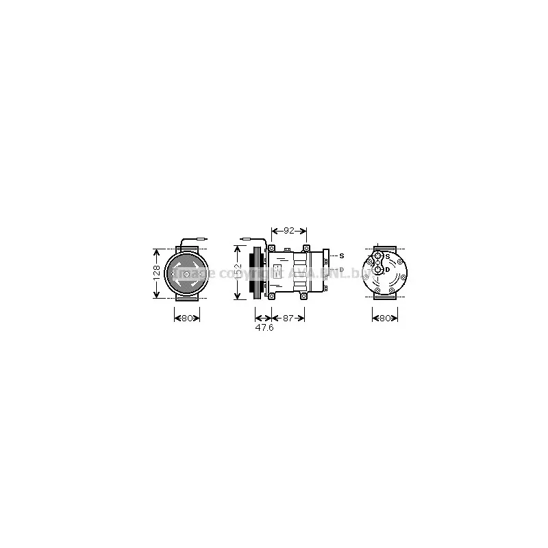 Compresseur, climatisation AVA QUALITY COOLING RTK434