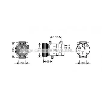 Compresseur, climatisation AVA QUALITY COOLING RTK440