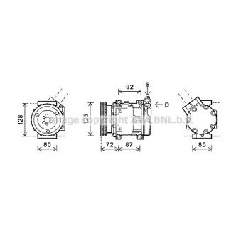 Compresseur, climatisation AVA QUALITY COOLING RTK468