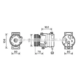 Compresseur, climatisation AVA QUALITY COOLING RTK474