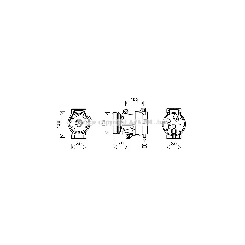Compresseur, climatisation AVA QUALITY COOLING RTK474