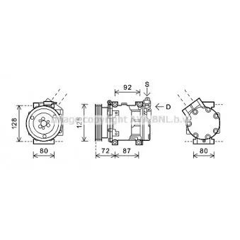 Compresseur, climatisation AVA QUALITY COOLING RTK479
