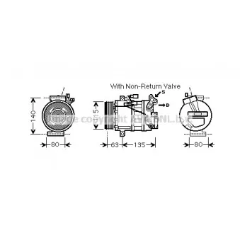 Compresseur, climatisation AVA QUALITY COOLING RTK487