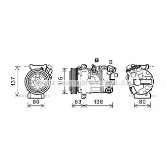 Compresseur, climatisation AVA QUALITY COOLING RTK491