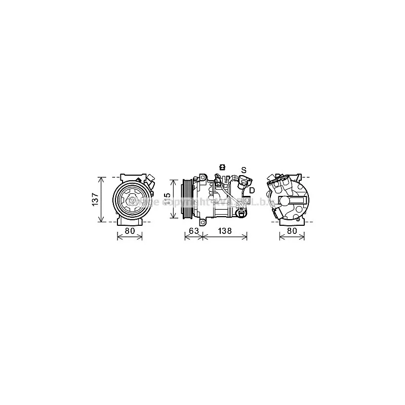 Compresseur, climatisation AVA QUALITY COOLING RTK491