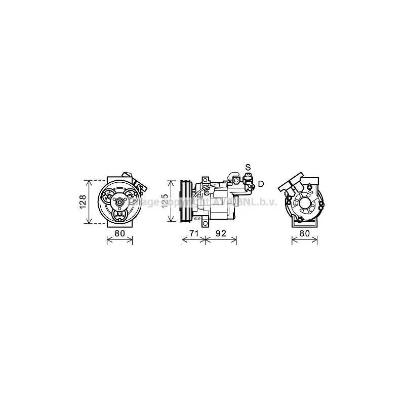 Compresseur, climatisation AVA QUALITY COOLING RTK495