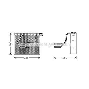 Evaporateur climatisation AVA QUALITY COOLING RTV100