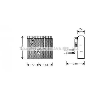 Evaporateur climatisation AVA QUALITY COOLING RTV173