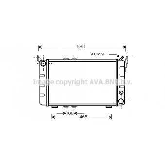 Radiateur, refroidissement du moteur AVA QUALITY COOLING SA2001