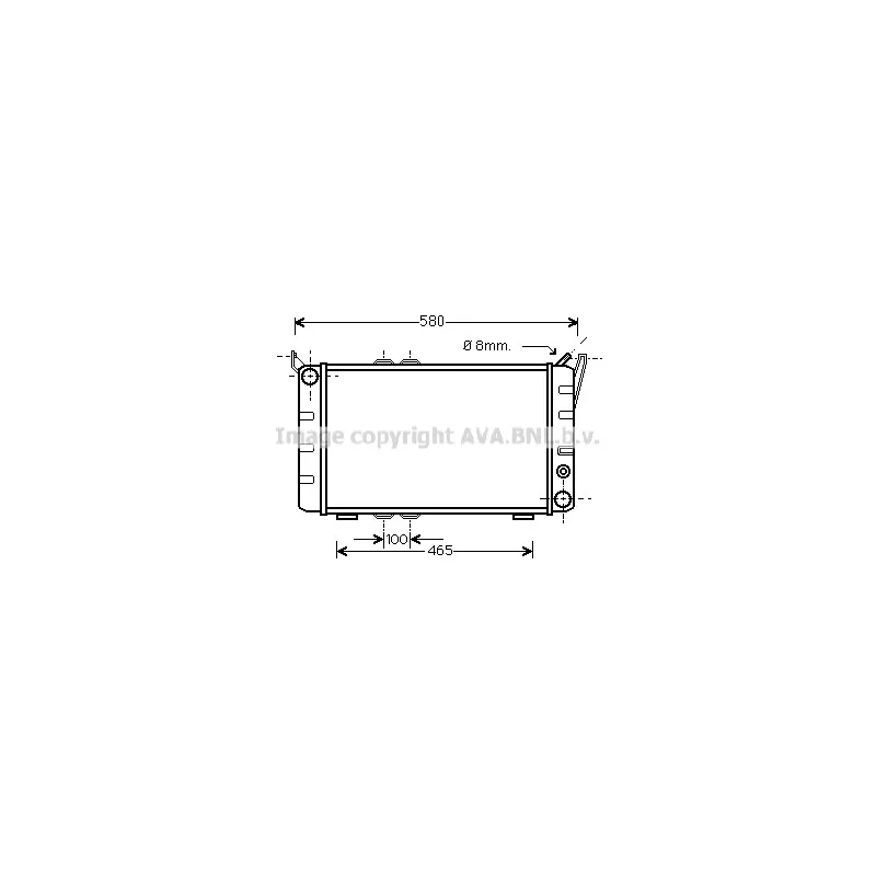 Radiateur, refroidissement du moteur AVA QUALITY COOLING SA2001