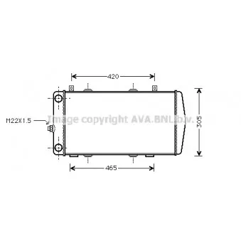 Radiateur, refroidissement du moteur AVA QUALITY COOLING
