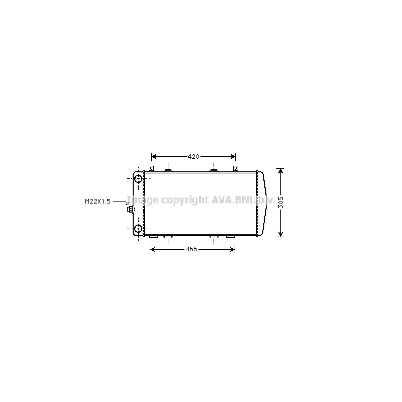 Radiateur, refroidissement du moteur AVA QUALITY COOLING SA2004