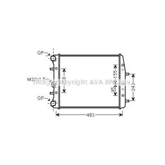 Radiateur, refroidissement du moteur AVA QUALITY COOLING SA2005