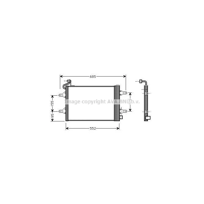 Condenseur, climatisation AVA QUALITY COOLING SA5007D