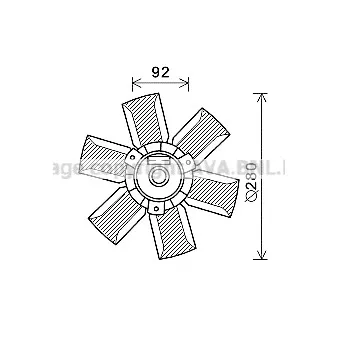 Ventilateur, refroidissement du moteur AVA QUALITY COOLING